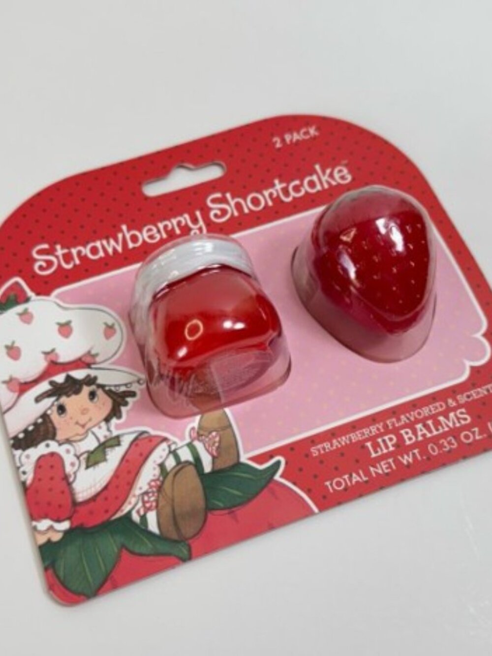Taste Beauty Strawberry Shortcake Lip Balms 2 Strawberry Flavored Lip Balms NIP